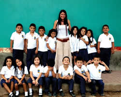 Me with my kindergarten students in Gracias, Honduras.