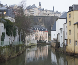 A steep valley cuts through Luxembourg city, creating these beautiful vistas
