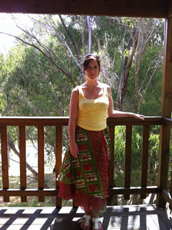Me standing on our balcony at our home in the Perth hills...