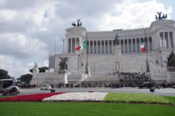 The Vittoriano, also known as the 'Wedding Cake,' or the 'Typewriter.