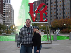 Milan and I in Love Park. Philadelphia, PA