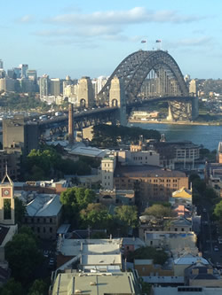 This is one of the first pictures I took when I arrived.  It was the view from the hotel room we stayed at on my first night in Sydney