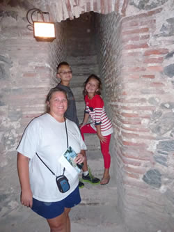 Heidi, Lars and Anya pictured here exploring the San Miguel Castle in Almuñécar