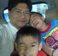 Goofing around with the kids. Off to school. Off to work.