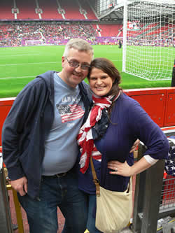 Neal and I cheering on Team USA at the 2012 London Olympics