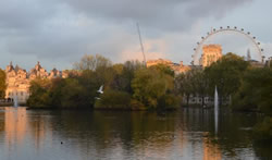 Panorama of London from St. James's park
