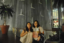 The fall at Dubai Mall with my sister