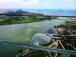 Singapore, my current home, shot from the top of the iconic Marina Bay Sands 'surfboard'. Not for the vertiginous