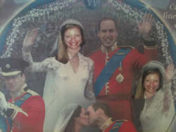 My English colleagues made me this commemorative picture as a joke in April 2011 (because I'm obsessed with the royals!)