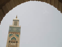 The Hassan II mosque in Casablanca is the biggest mosque in Africa