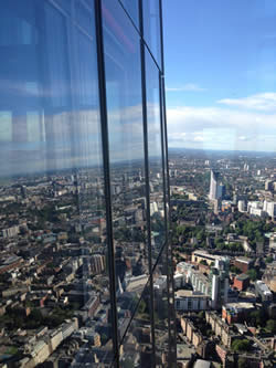 A view from the top of the Shard - the highest building in the EU.