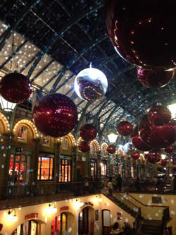 Covent Garden in Christmas mode.