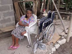 Donating a wheelchair to a needy patient