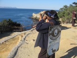 Whalecrier announcing the arrival of whales in Hermanus