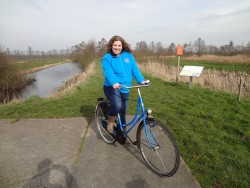 This is me and my sweet ride, the typical Dutch 