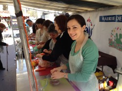 Free cooking lesson at one of the outdoor food markets
