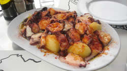 Pulpo a Feria, or Party Octopus, is one of Spainâ€™s national dishes and is a Galician specialty.  I can assure you, itâ€™s truly a party in your mouth.