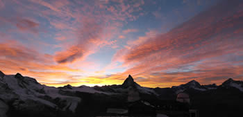 Epic sunset over the Matterhorn