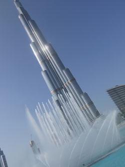 Tallest building in the World, Burj Khalifa, and dancing fountains