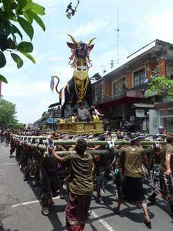 Cremation ceremony in Ubud