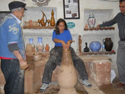 In Cappadocia, at the potter's wheel
