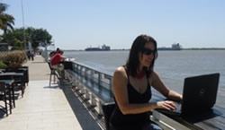 Working on Rosario's riverside