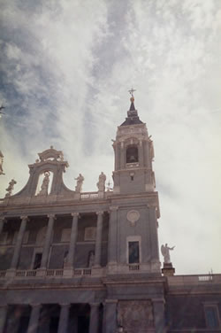Beautiful blue Madrid sky