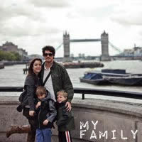 A family photo of my family during our first year in England while in London.