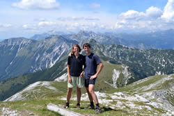 In Northwest Slovenia with husband, Steve.