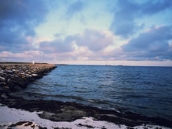 Amager beach during wintertime 