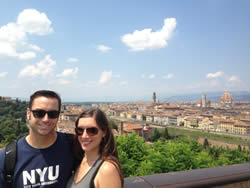 Kyle and me overlooking Florence from Piazzale Michelangelo