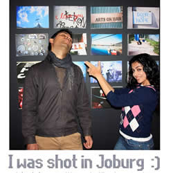 At the I Was Shot in Joburg photo booth in Johannesburg