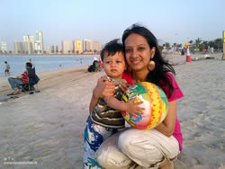 Little Dude loves the beach