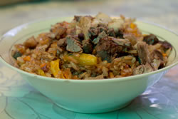 'Plov' cooked in the style of Osh, Kyrgyzstan's second-city.