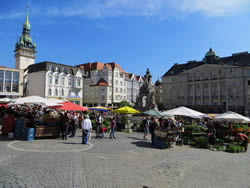Brno's popular vegetable market, a tradition older than the city itself.