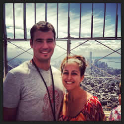 The Irish-Colombian and me on top of the Empire State Building during our six-week adventure off the island. We started in Toronto, headed down the East Coast to Washington, DC, and then flew across the pond to see his family in Scotland and Ireland. Oh and the t-shirt he's wearing was designed by our friend, it says 