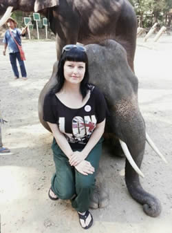 At an elephant conservation camp in Chiang Mai, Thailand.