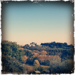 View from our agriturismo in Tuscany