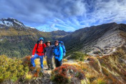 Our friend Ryan, Jordan and I tracing the ridgeline of the Kepler Track