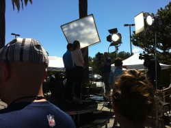 Shooting for E! News at Universal Studios--totally normal!