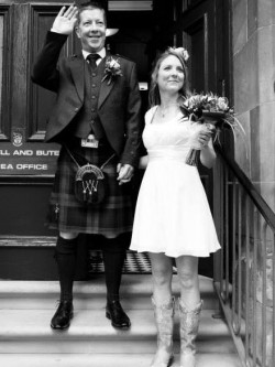 The Highlander and the Cowgirl- our wedding day
