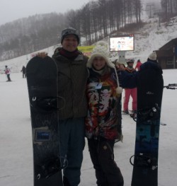 Snowboarding in Gangwon-Do, Korea