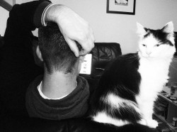 My loves. The Dutchie and Paris the cat