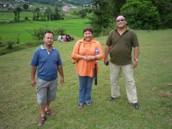 With two Nepali friends that I work with to house and educate orphans. I hope to soon live around there too.