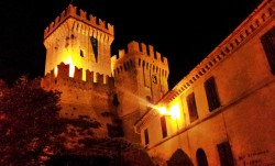 Visit the castle of Offagna - beautifully lit up at night