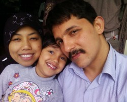 Me, daughter, and husband