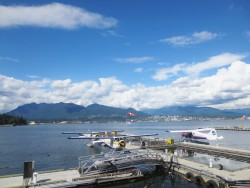 Float Planes at Coal Harbour and a nice view of the North Shore