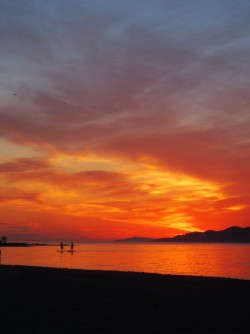 Sunset at Locarno Beach in June 2014