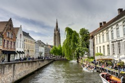 Exploring the canals in Bruges