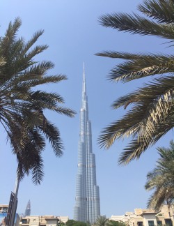 The only way is up – the record breaking Burj Khalifa, standing tall at 830m.